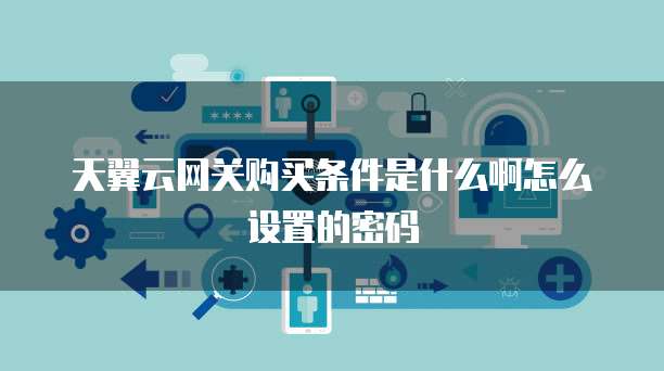 天翼云网关购买条件是什么啊怎么设置的密码