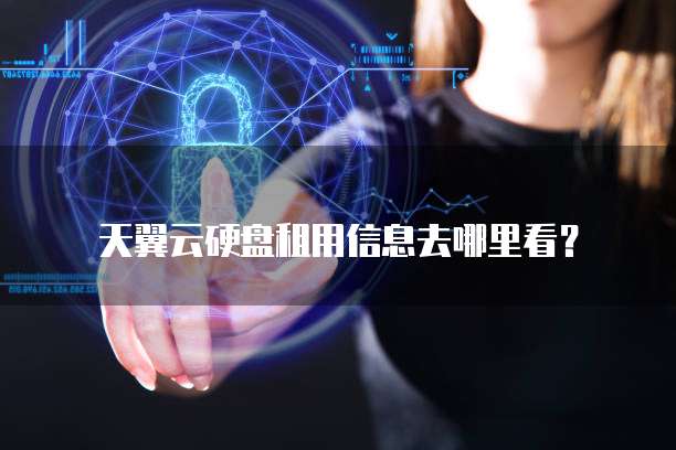 天翼云硬盘租用信息去哪里看？