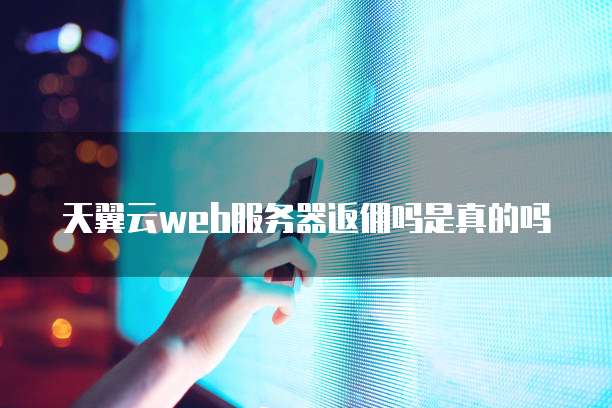 天翼云web服务器返佣吗是真的吗