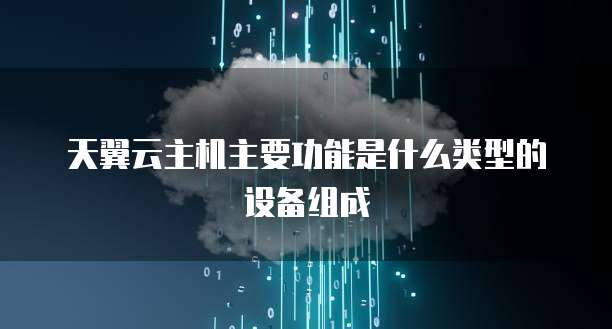 天翼云主机主要功能是什么类型的设备组成