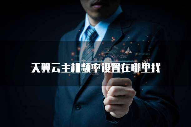 天翼云主机频率设置在哪里找