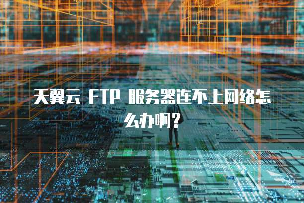 天翼云 FTP 服务器连不上网络怎么办啊？