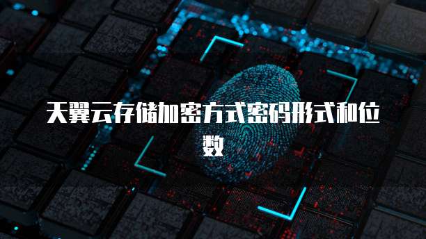 天翼云存储加密方式密码形式和位数