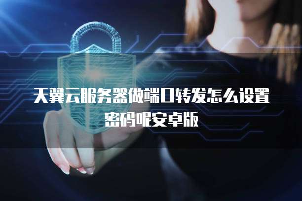 天翼云服务器做端口转发怎么设置密码呢安卓版