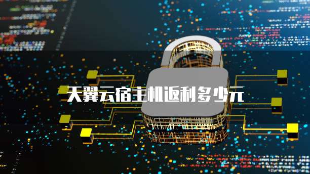 天翼云宿主机返利多少元