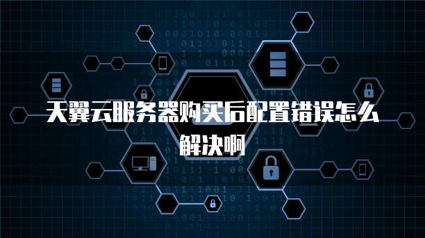 天翼云服务器购买后配置错误怎么解决啊