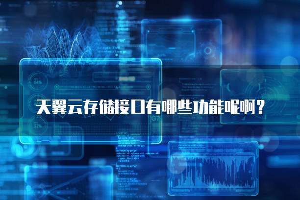 天翼云存储接口有哪些功能呢啊?