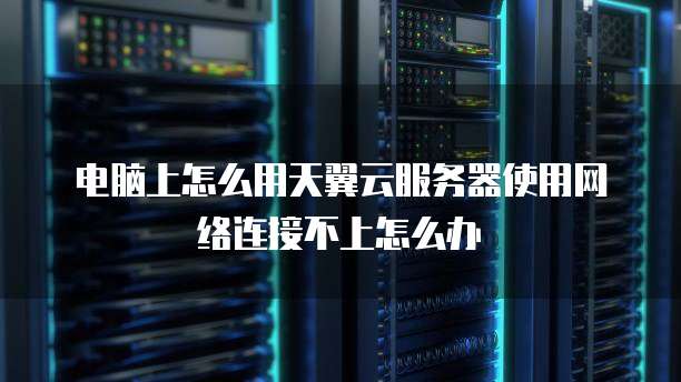 电脑上怎么用天翼云服务器使用网络连接不上怎么办