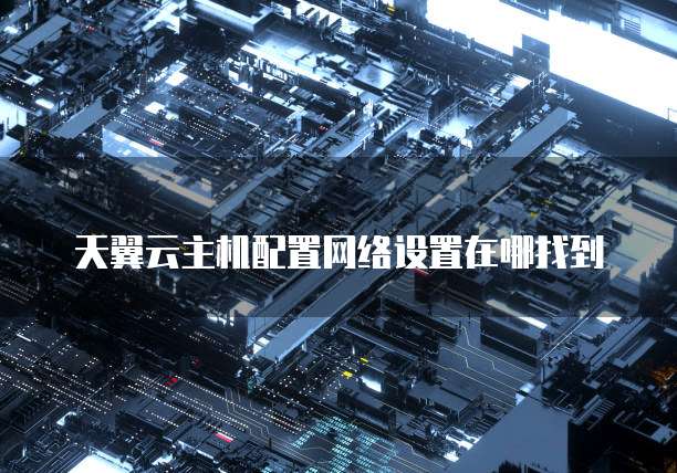 天翼云主机配置网络设置在哪找到