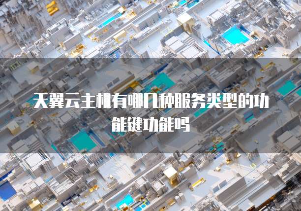 天翼云主机有哪几种服务类型的功能键功能吗