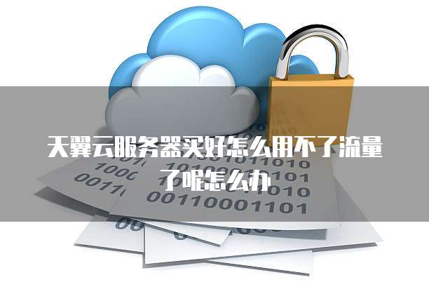 天翼云服务器买好怎么用不了流量了呢怎么办