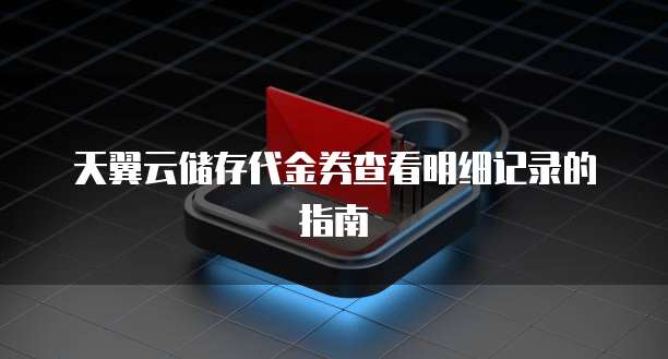 天翼云储存代金券查看明细记录的指南