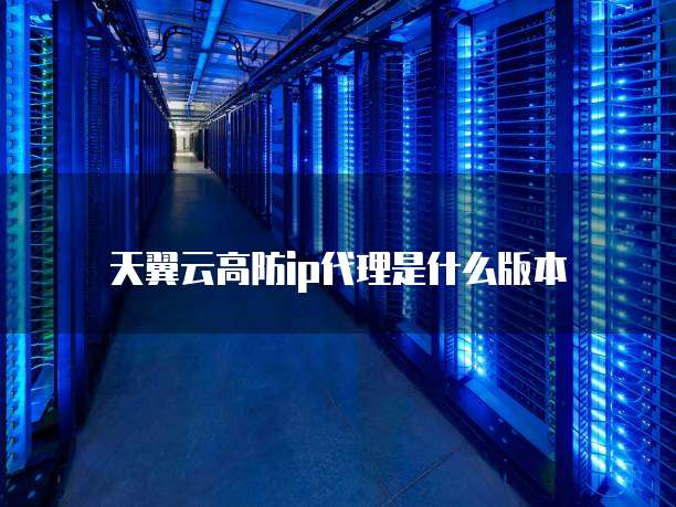 天翼云高防ip代理是什么版本