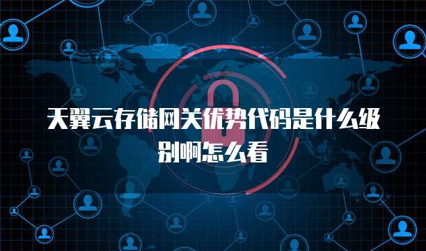 天翼云存储网关优势代码是什么级别啊怎么看