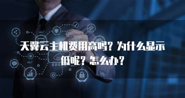 天翼云主机费用高吗？为什么显示低呢？怎么办？