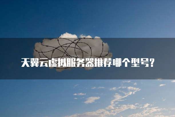 天翼云虚拟服务器推荐哪个型号?