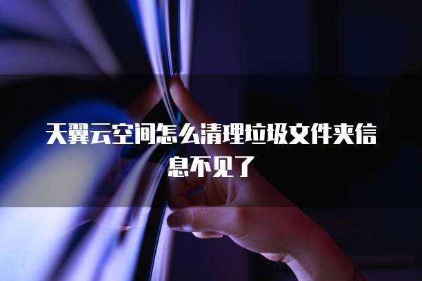 天翼云空间怎么清理垃圾文件夹信息不见了