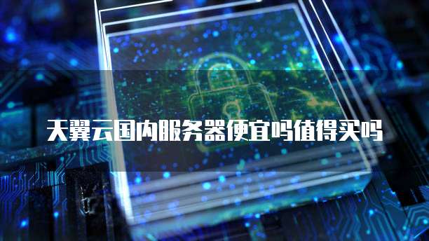 天翼云国内服务器便宜吗值得买吗