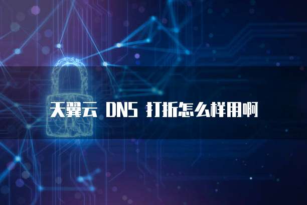 天翼云 DNS 打折怎么样用啊