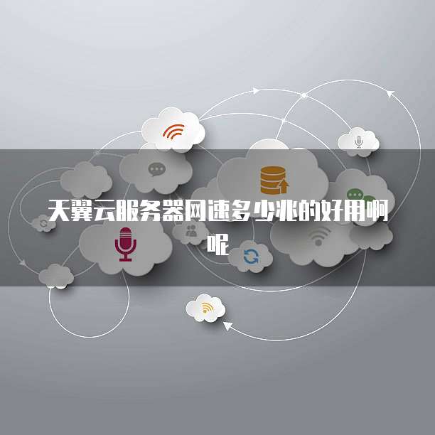 天翼云服务器网速多少兆的好用啊呢
