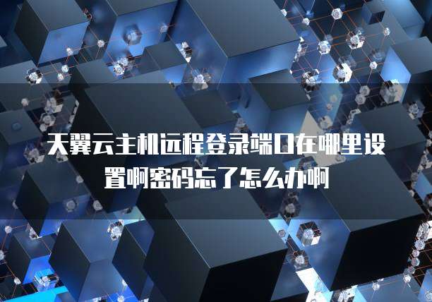 天翼云主机远程登录端口在哪里设置啊密码忘了怎么办啊