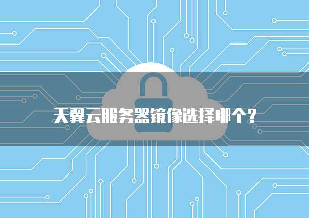 天翼云服务器镜像选择哪个?