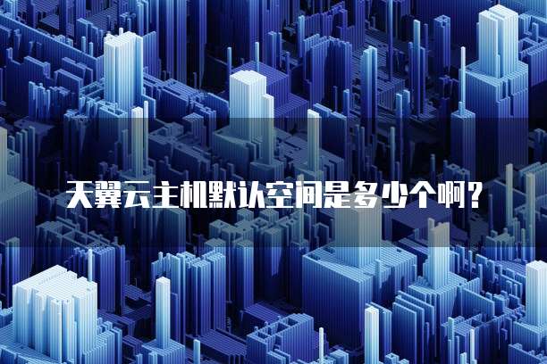 天翼云主机默认空间是多少个啊?