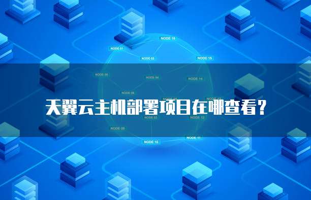 天翼云主机部署项目在哪查看？