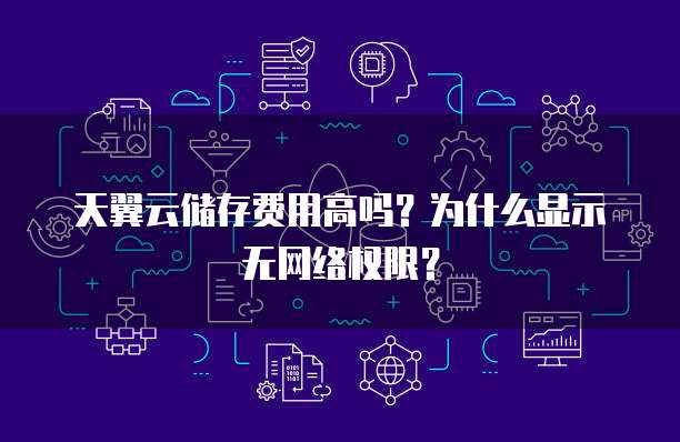 天翼云储存费用高吗？为什么显示无网络权限？