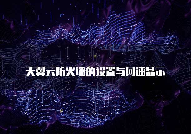 天翼云防火墙的设置与网速显示