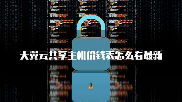 天翼云共享主机价钱表怎么看最新