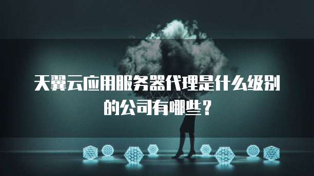 天翼云应用服务器代理是什么级别的公司有哪些?