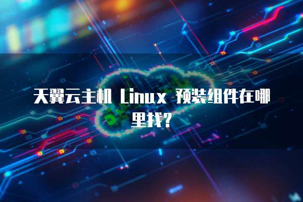 天翼云主机 Linux 预装组件在哪里找?