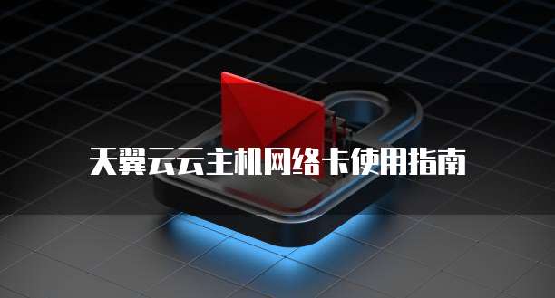 天翼云云主机网络卡使用指南