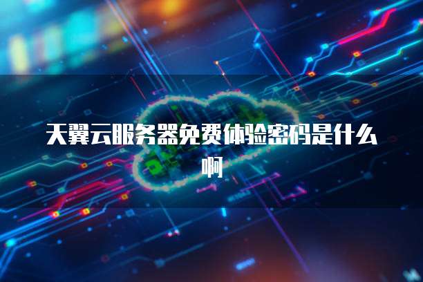 天翼云服务器免费体验密码是什么啊