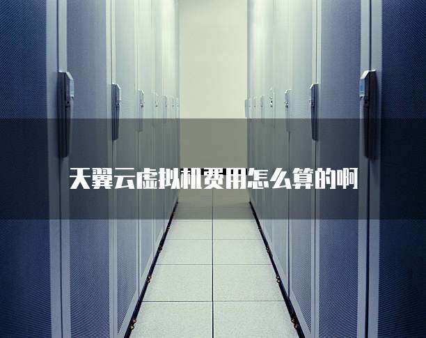 天翼云虚拟机费用怎么算的啊