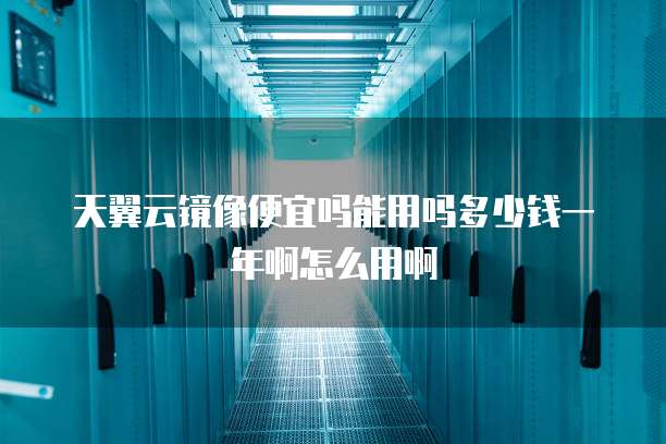 天翼云镜像便宜吗能用吗多少钱一年啊怎么用啊