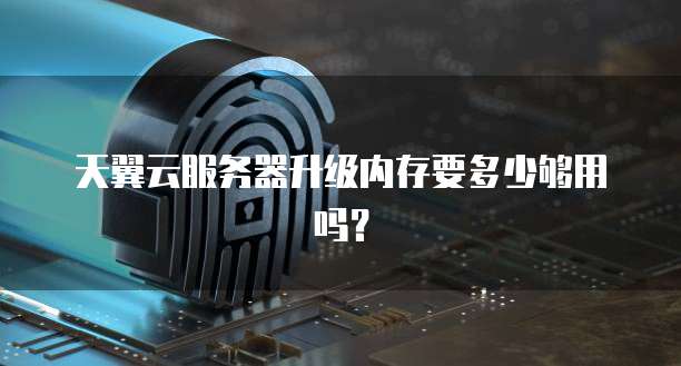 天翼云服务器升级内存要多少够用吗?