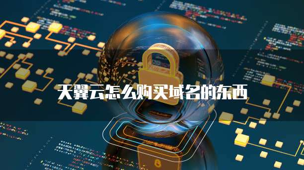天翼云怎么购买域名的东西