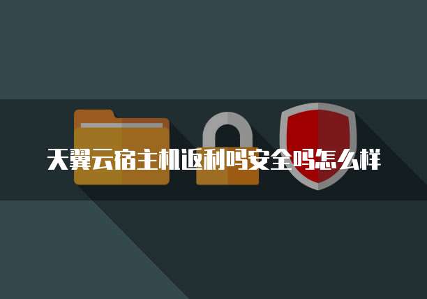 天翼云宿主机返利吗安全吗怎么样