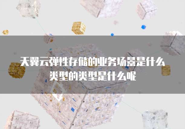 天翼云弹性存储的业务场景是什么类型的类型是什么呢