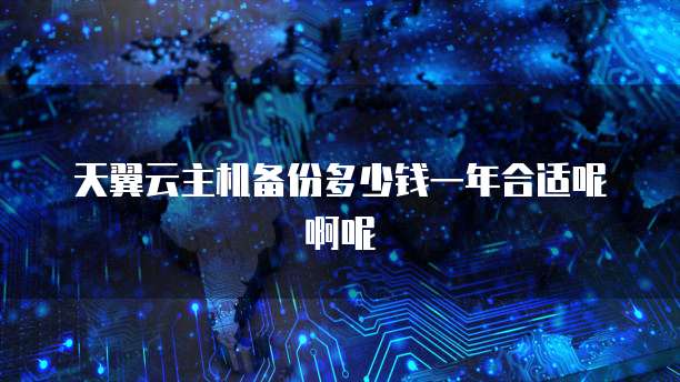 天翼云主机备份多少钱一年合适呢啊呢