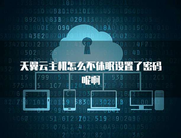 天翼云主机怎么不休眠设置了密码呢啊