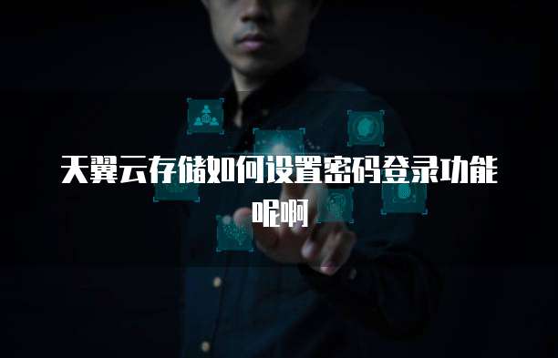 天翼云存储如何设置密码登录功能呢啊
