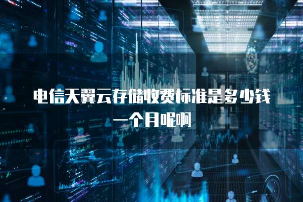 电信天翼云存储收费标准是多少钱一个月呢啊