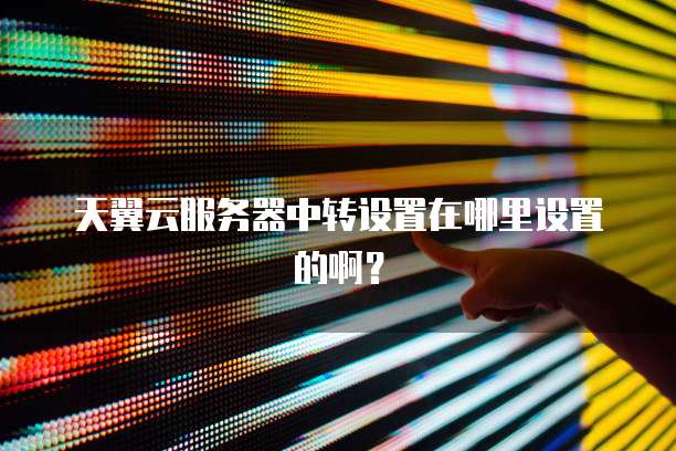 天翼云服务器中转设置在哪里设置的啊?