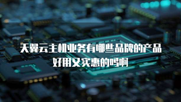 天翼云主机业务有哪些品牌的产品好用又实惠的吗啊
