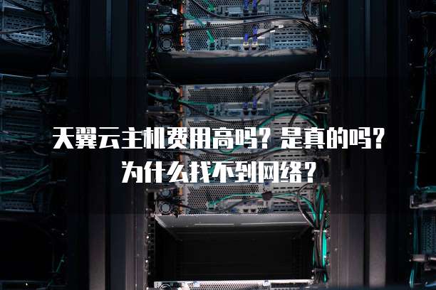 天翼云主机费用高吗?是真的吗?为什么找不到网络?