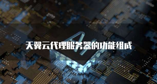 天翼云代理服务器的功能组成