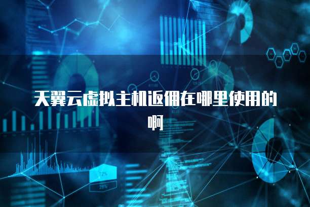 天翼云虚拟主机返佣在哪里使用的啊